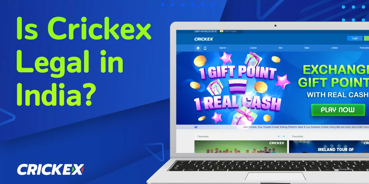 Is it legal to bet and play online casino games on Crickex India